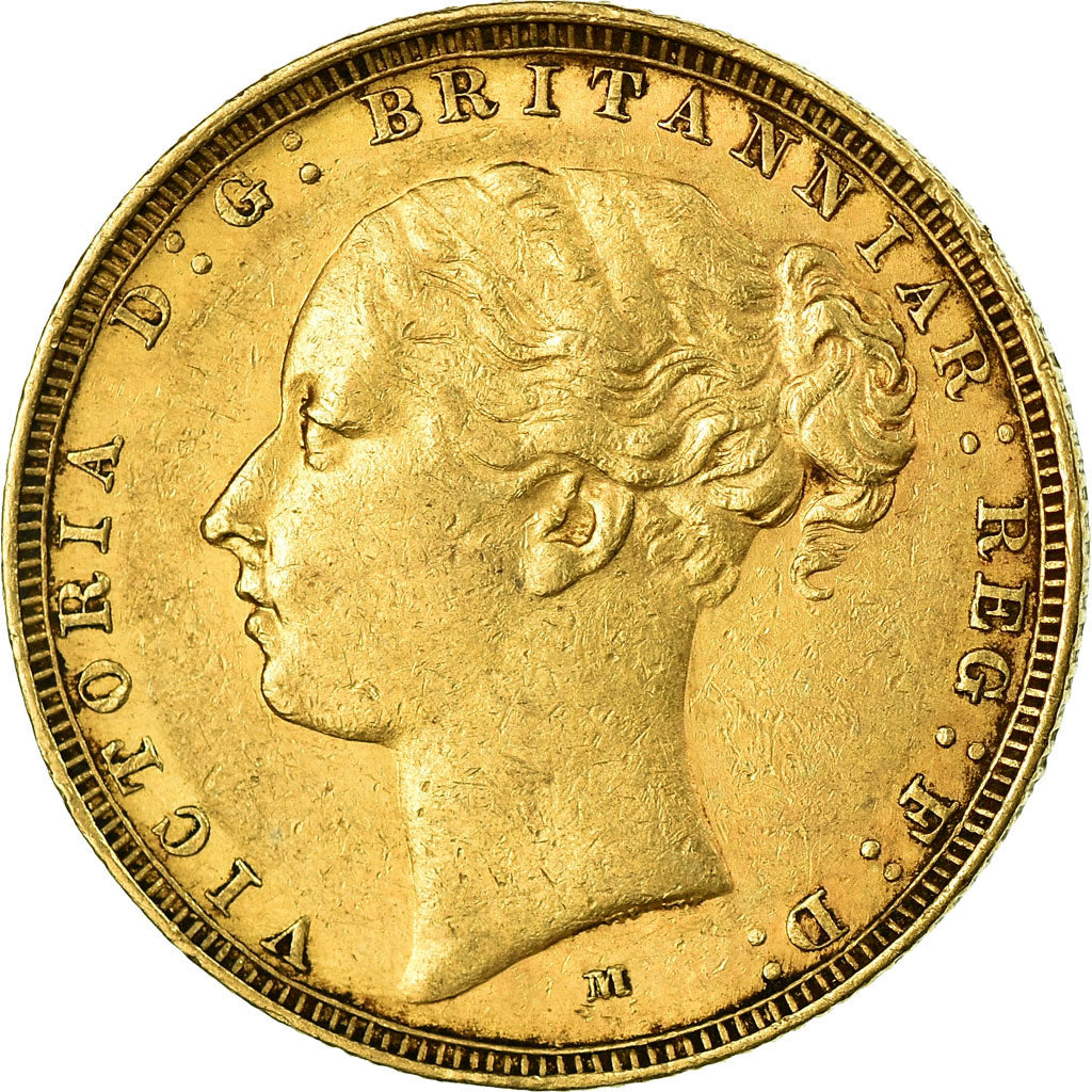 Coin, Australia, Victoria, Sovereign, 1882, Melbourne, EF(40-45), Gold, KM:7