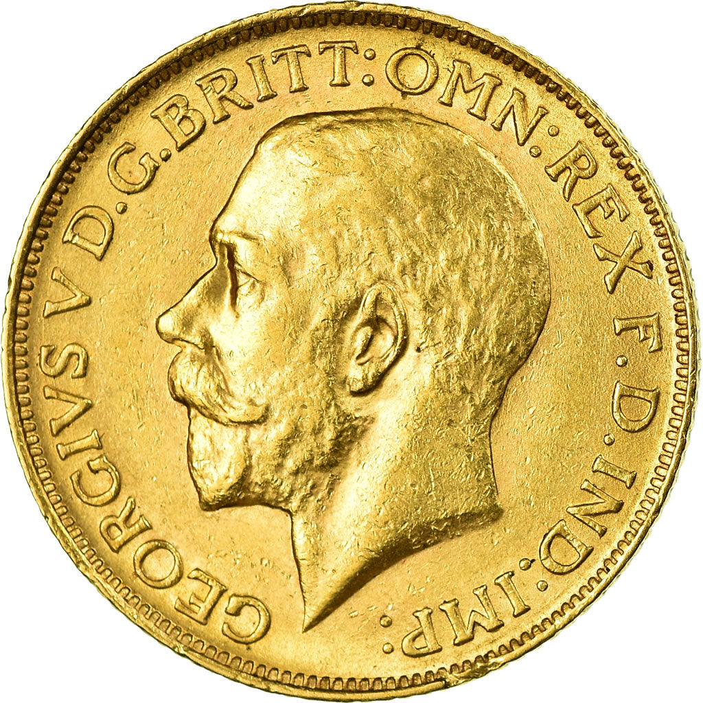 Coin, Great Britain, George V, Sovereign, 1911, AU(55-58), Gold, KM:820