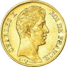 Moneta, Francja, Charles X, 40 Francs, 1830, Paris, EF(40-45), Złoto, KM:721.1