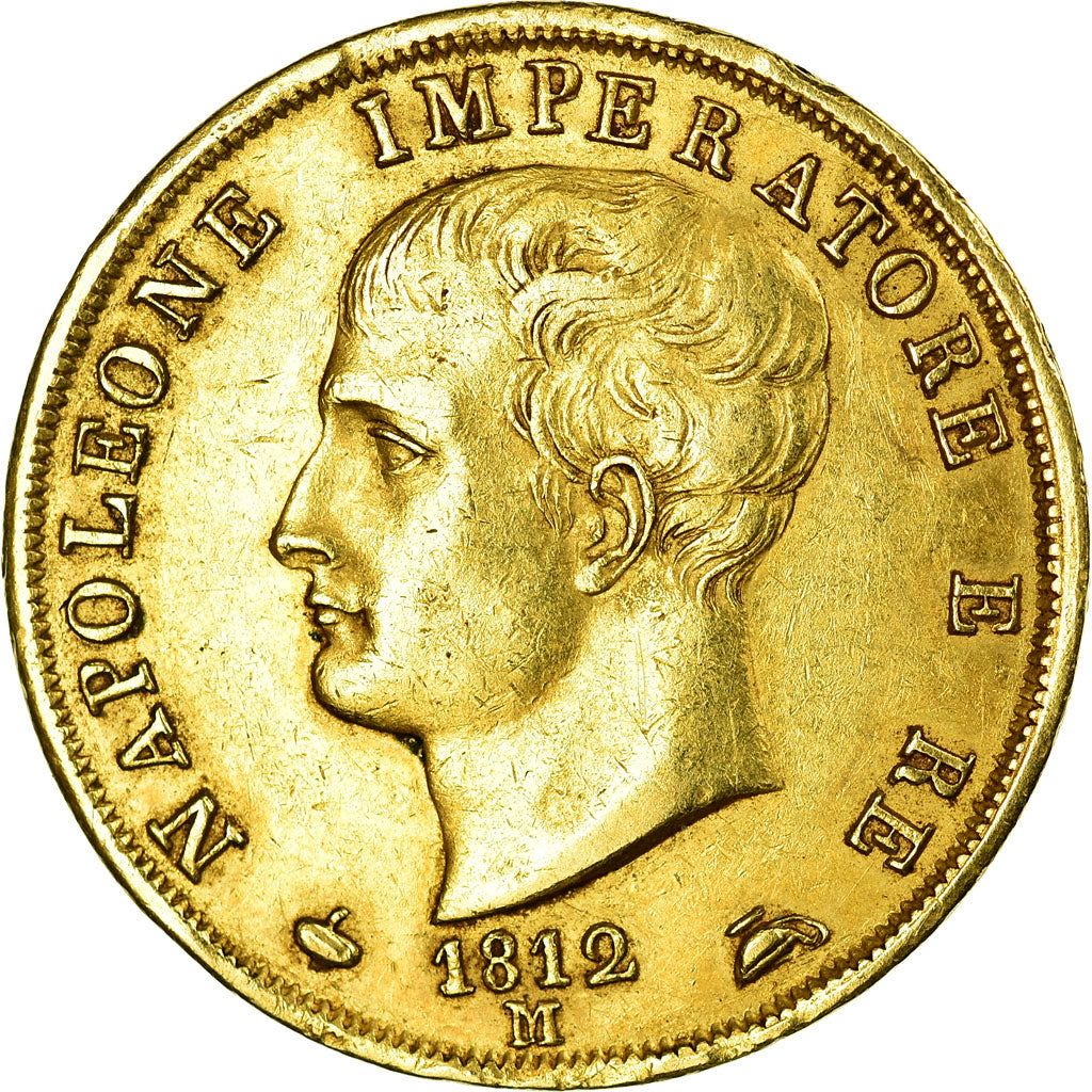 Moeda, ESTADOS ITALIANOS, KINGDOM OF NAPOLEON, Napoleon I, 40 Lire, 1812, Milan