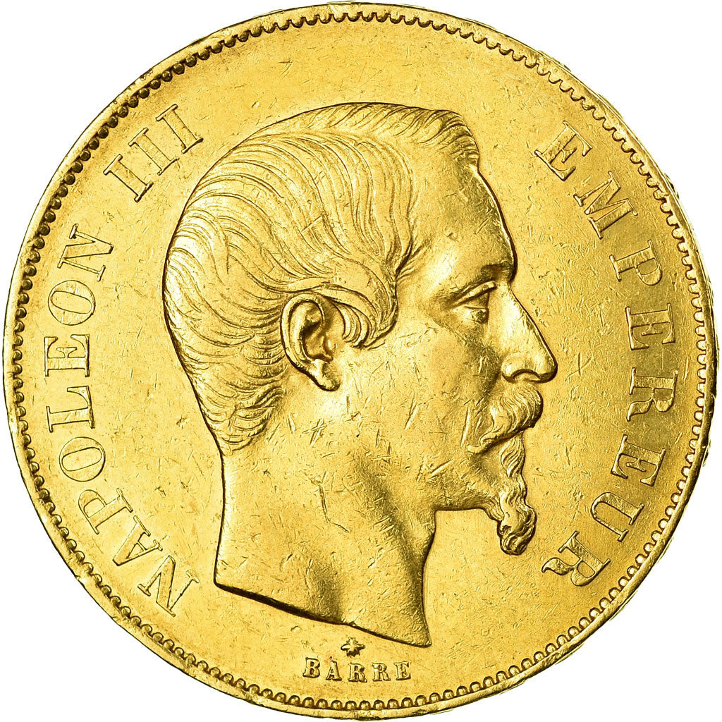 Moneta, Francja, Napoleon III, Napoléon III, 50 Francs, 1855, Strasbourg
