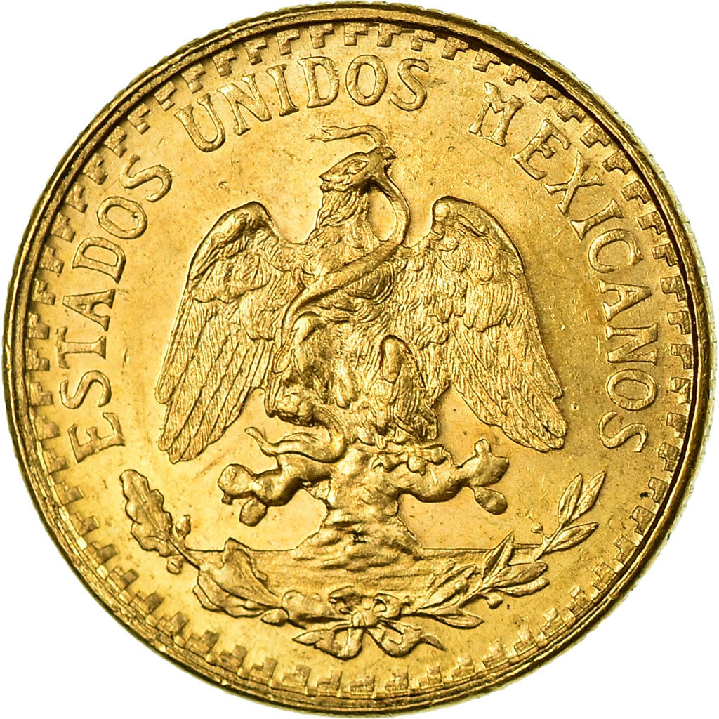 Coin, Mexico, 2 Pesos, 1945, Mexico City, MS(63), Gold, KM:461