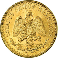 Coin, Mexico, 2 Pesos, 1945, Mexico City, MS(63), Gold, KM:461