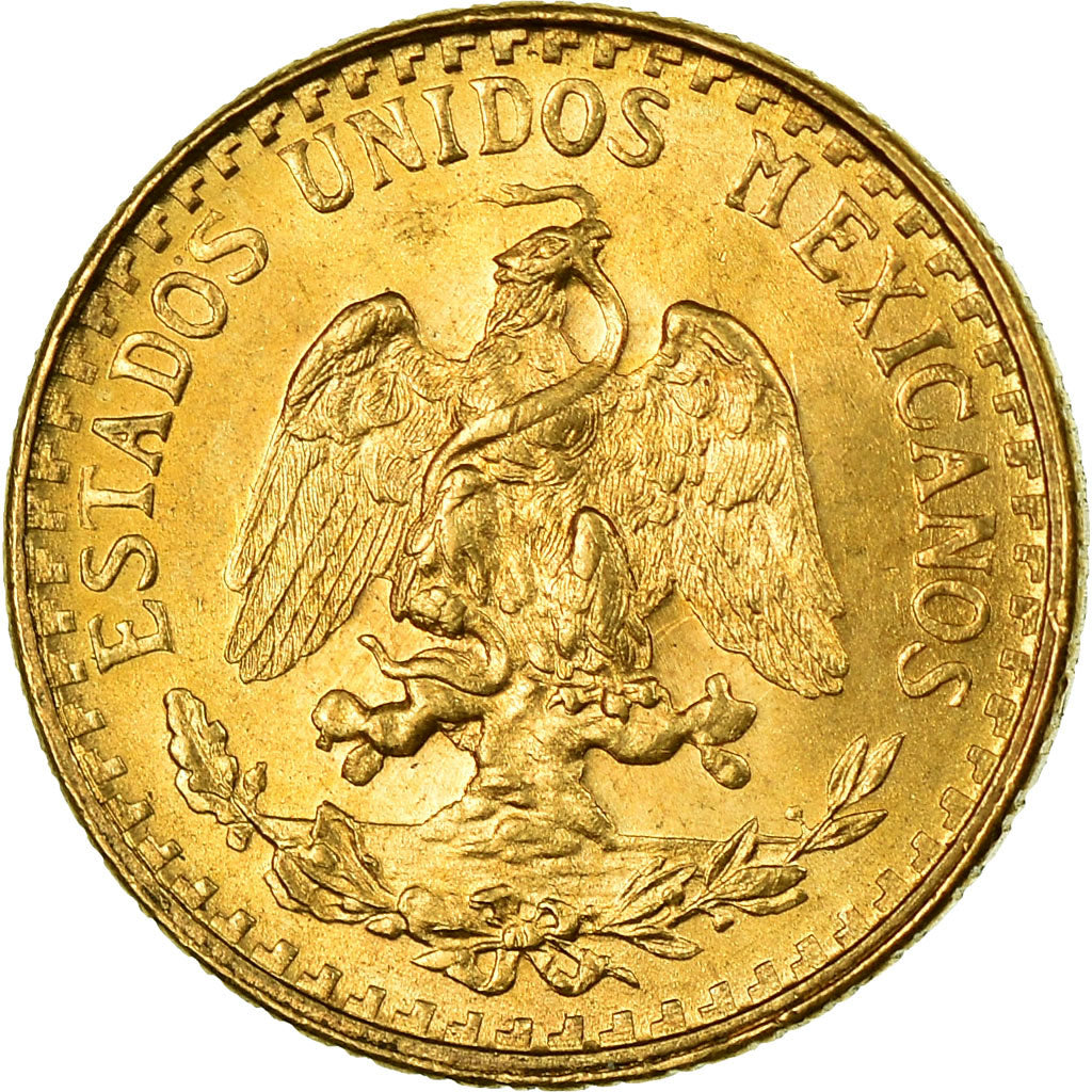Coin, Mexico, 2 Pesos, 1945, Mexico City, MS(63), Gold, KM:461