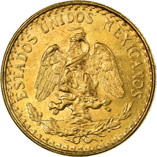 Coin, Mexico, 2 Pesos, 1945, Mexico City, MS(63), Gold, KM:461