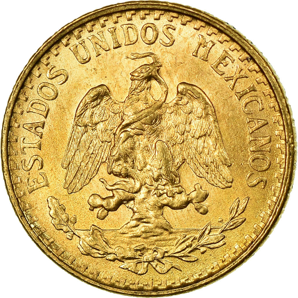 Coin, Mexico, 2 Pesos, 1945, Mexico City, MS(63), Gold, KM:461