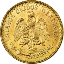 Coin, Mexico, 2 Pesos, 1945, Mexico City, MS(63), Gold, KM:461