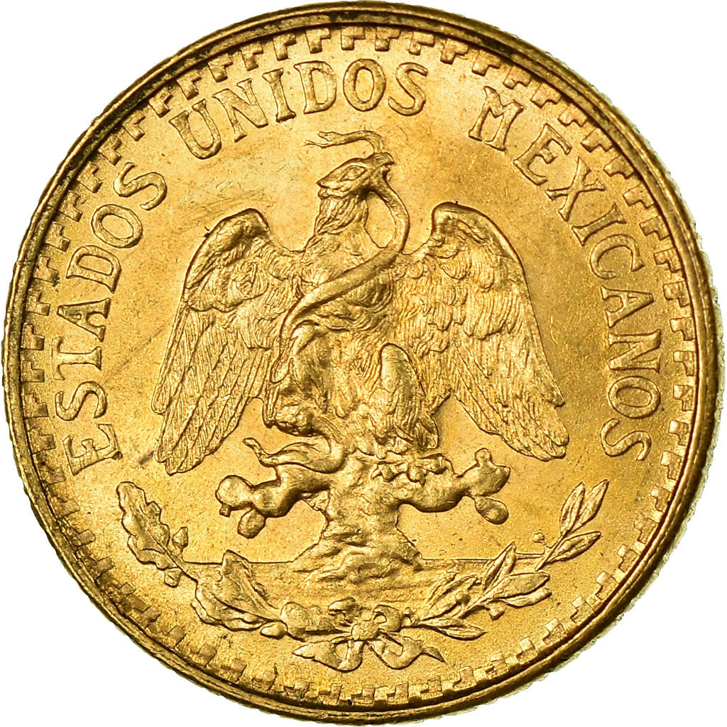 Coin, Mexico, 2 Pesos, 1945, Mexico City, MS(63), Gold, KM:461