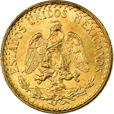 Coin, Mexico, 2 Pesos, 1945, Mexico City, MS(63), Gold, KM:461