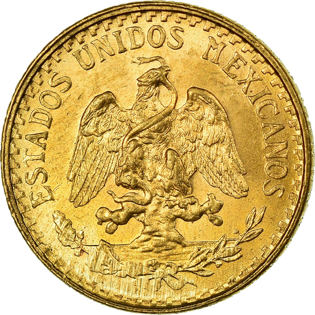 Coin, Mexico, 2 Pesos, 1945, Mexico City, MS(63), Gold, KM:461
