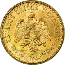 Coin, Mexico, 2 Pesos, 1945, Mexico City, MS(63), Gold, KM:461