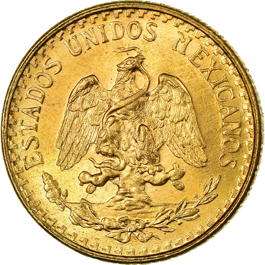 Coin, Mexico, 2 Pesos, 1945, Mexico City, MS(63), Gold, KM:461