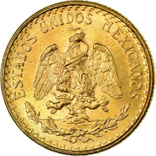 Coin, Mexico, 2 Pesos, 1945, Mexico City, MS(63), Gold, KM:461