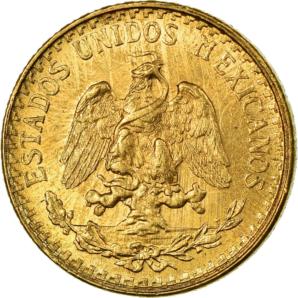Coin, Mexico, 2 Pesos, 1945, Mexico City, MS(63), Gold, KM:461