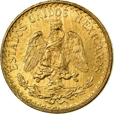 Coin, Mexico, 2 Pesos, 1945, Mexico City, MS(63), Gold, KM:461