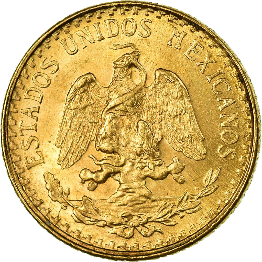 Coin, Mexico, 2 Pesos, 1945, Mexico City, MS(63), Gold, KM:461