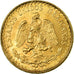 Coin, Mexico, 2 Pesos, 1945, Mexico City, MS(63), Gold, KM:461
