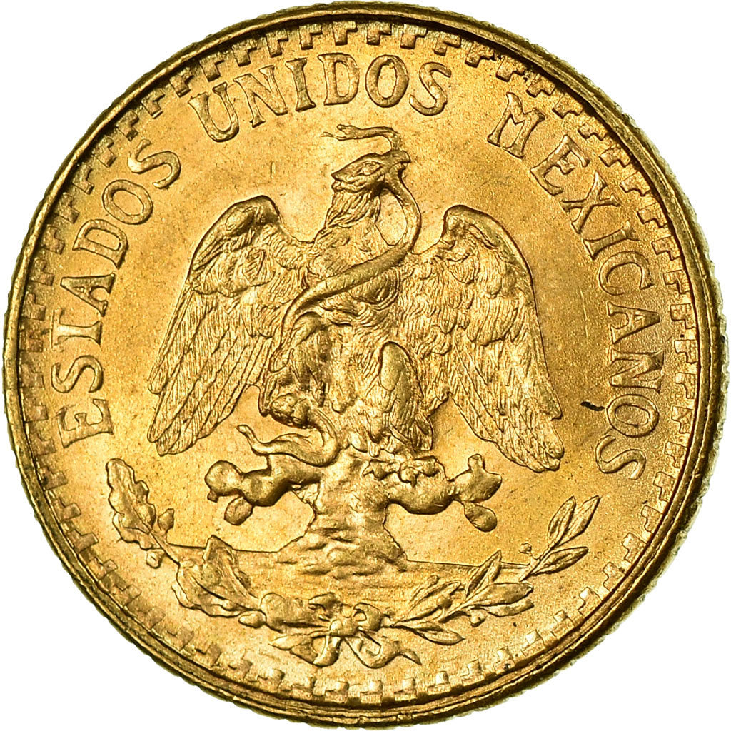 Coin, Mexico, 2 Pesos, 1945, Mexico City, MS(63), Gold, KM:461