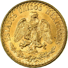 Coin, Mexico, 2 Pesos, 1945, Mexico City, MS(63), Gold, KM:461