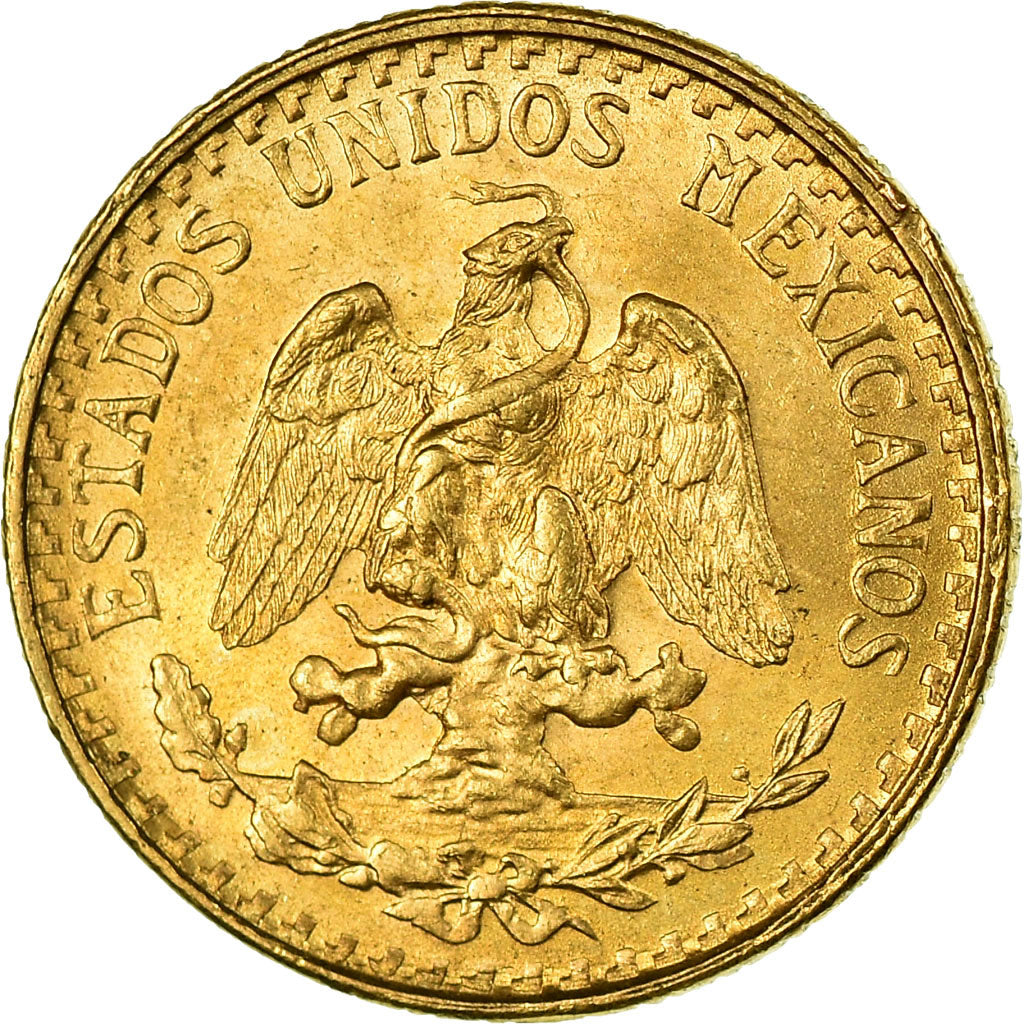 Coin, Mexico, 2 Pesos, 1945, Mexico City, MS(63), Gold, KM:461