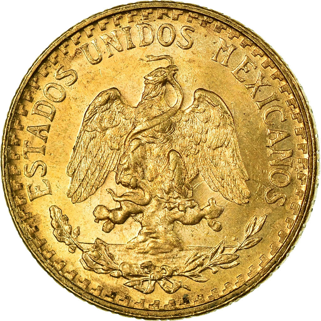 Coin, Mexico, 2 Pesos, 1945, Mexico City, MS(63), Gold, KM:461
