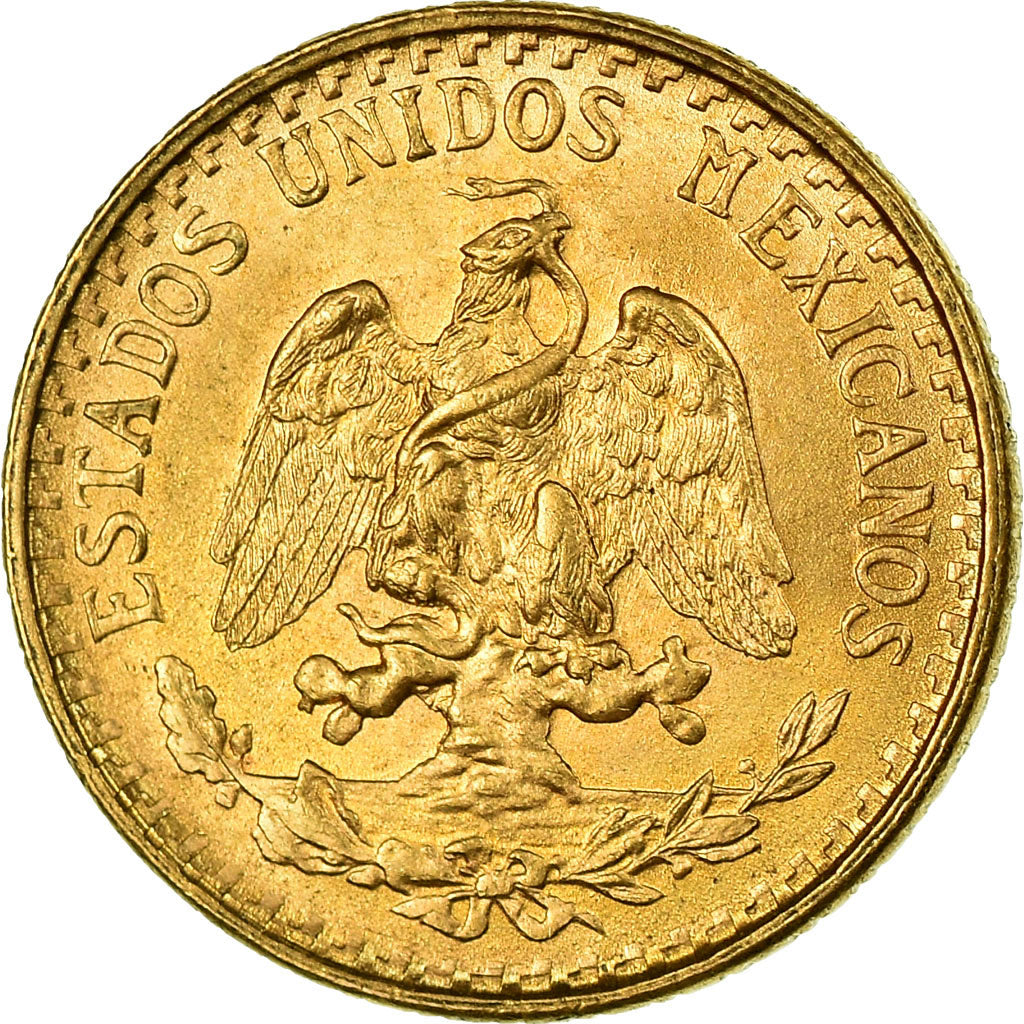 Coin, Mexico, 2 Pesos, 1945, Mexico City, MS(63), Gold, KM:461