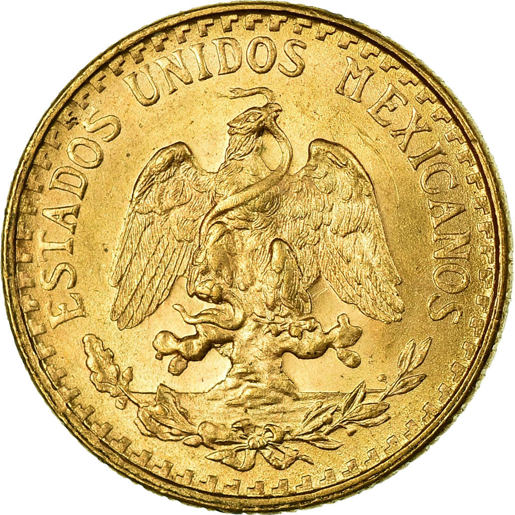 Coin, Mexico, 2 Pesos, 1945, Mexico City, MS(63), Gold, KM:461
