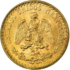 Moneta, Messico, 2 Pesos, 1945, Mexico City, SPL, Oro, KM:461