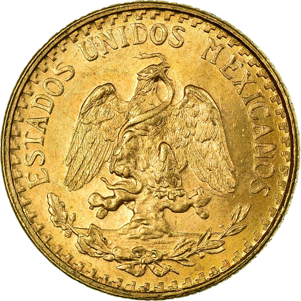 Coin, Mexico, 2 Pesos, 1945, Mexico City, MS(63), Gold, KM:461
