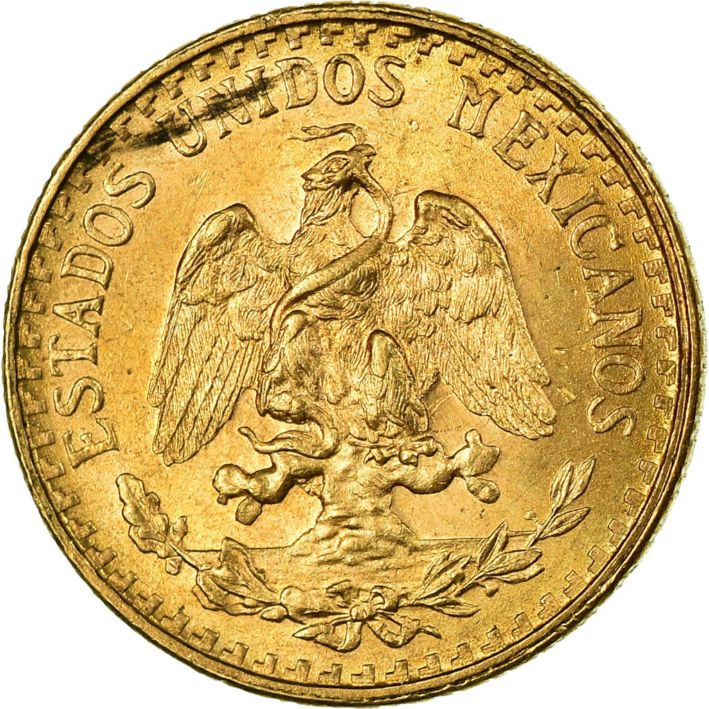 Coin, Mexico, 2 Pesos, 1945, Mexico City, MS(63), Gold, KM:461