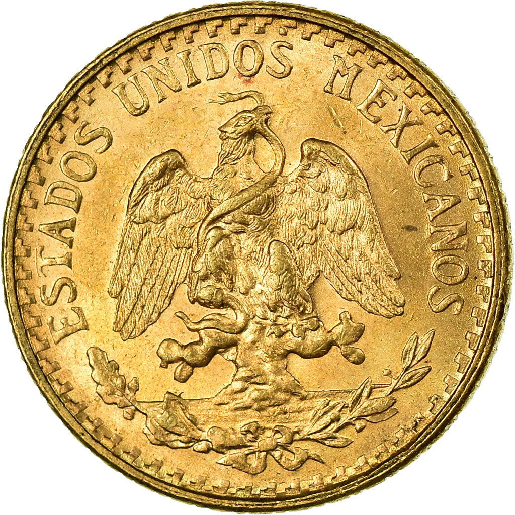Coin, Mexico, 2 Pesos, 1945, Mexico City, MS(63), Gold, KM:461