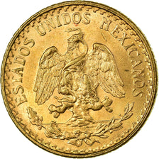 Coin, Mexico, 2 Pesos, 1945, Mexico City, MS(63), Gold, KM:461