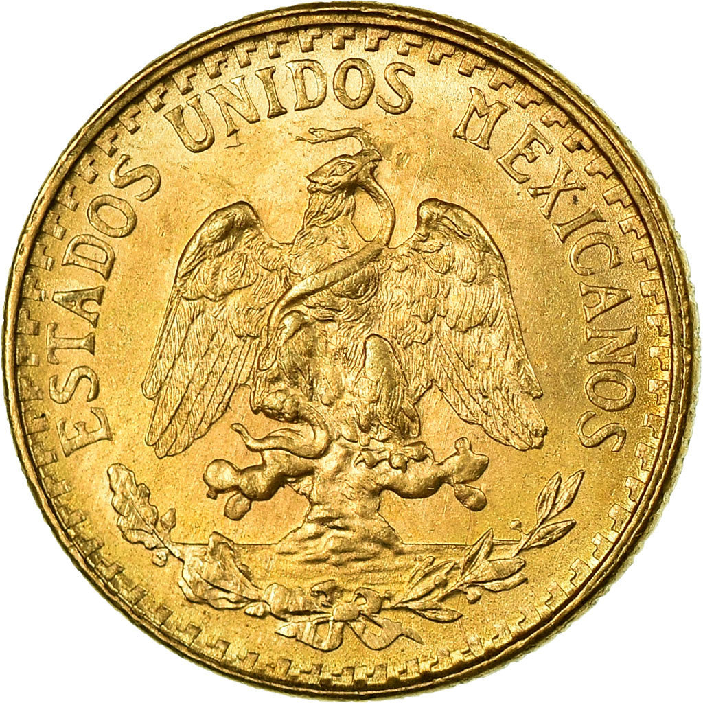 Coin, Mexico, 2 Pesos, 1945, Mexico City, MS(63), Gold, KM:461