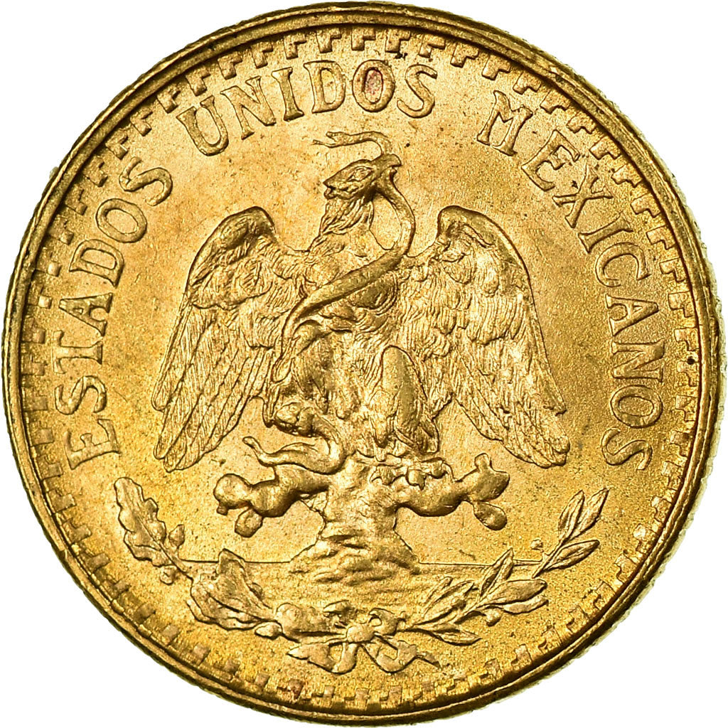 Coin, Mexico, 2 Pesos, 1945, Mexico City, MS(63), Gold, KM:461
