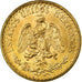 Coin, Mexico, 2 Pesos, 1945, Mexico City, MS(63), Gold, KM:461