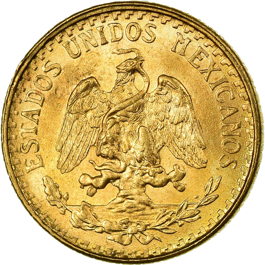 Coin, Mexico, 2 Pesos, 1945, Mexico City, MS(63), Gold, KM:461