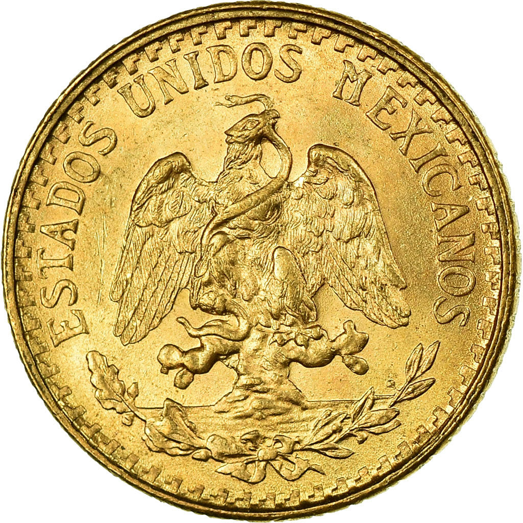 Coin, Mexico, 2 Pesos, 1945, Mexico City, MS(63), Gold, KM:461