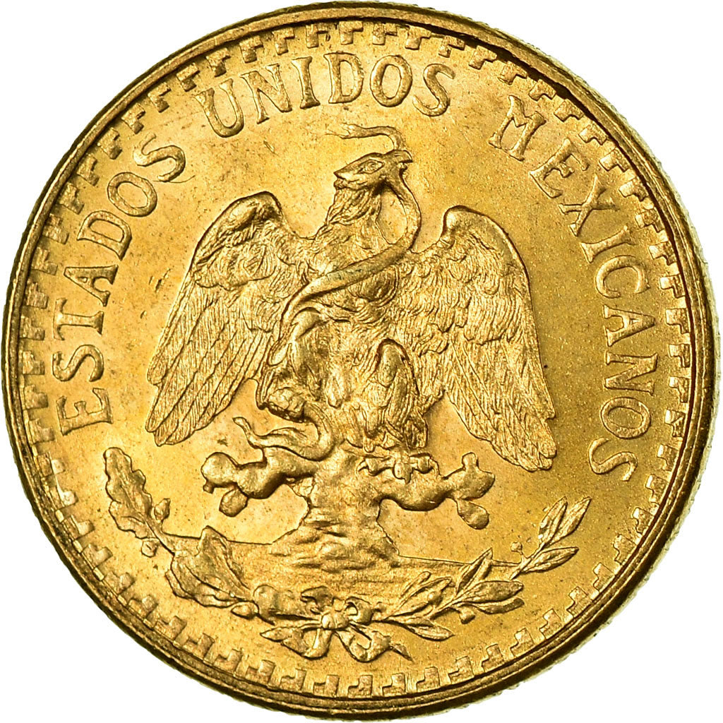 Coin, Mexico, 2 Pesos, 1945, Mexico City, MS(63), Gold, KM:461