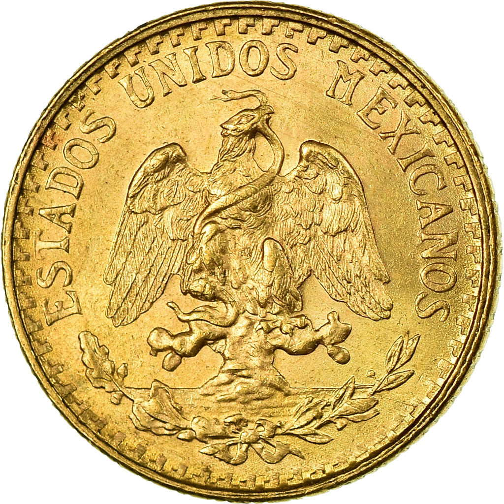 Coin, Mexico, 2 Pesos, 1945, Mexico City, MS(63), Gold, KM:461