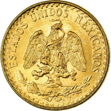 Coin, Mexico, 2 Pesos, 1945, Mexico City, MS(63), Gold, KM:461