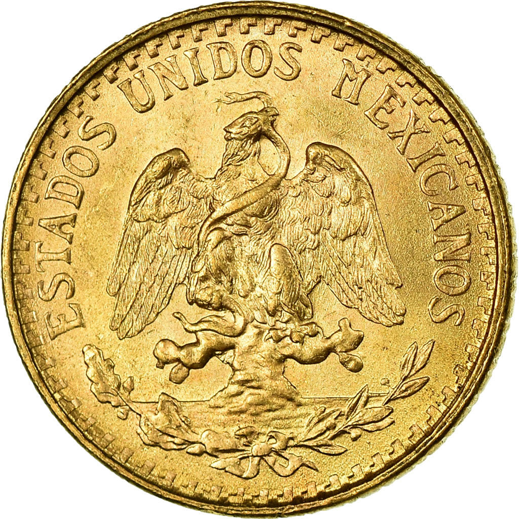 Coin, Mexico, 2 Pesos, 1945, Mexico City, MS(63), Gold, KM:461