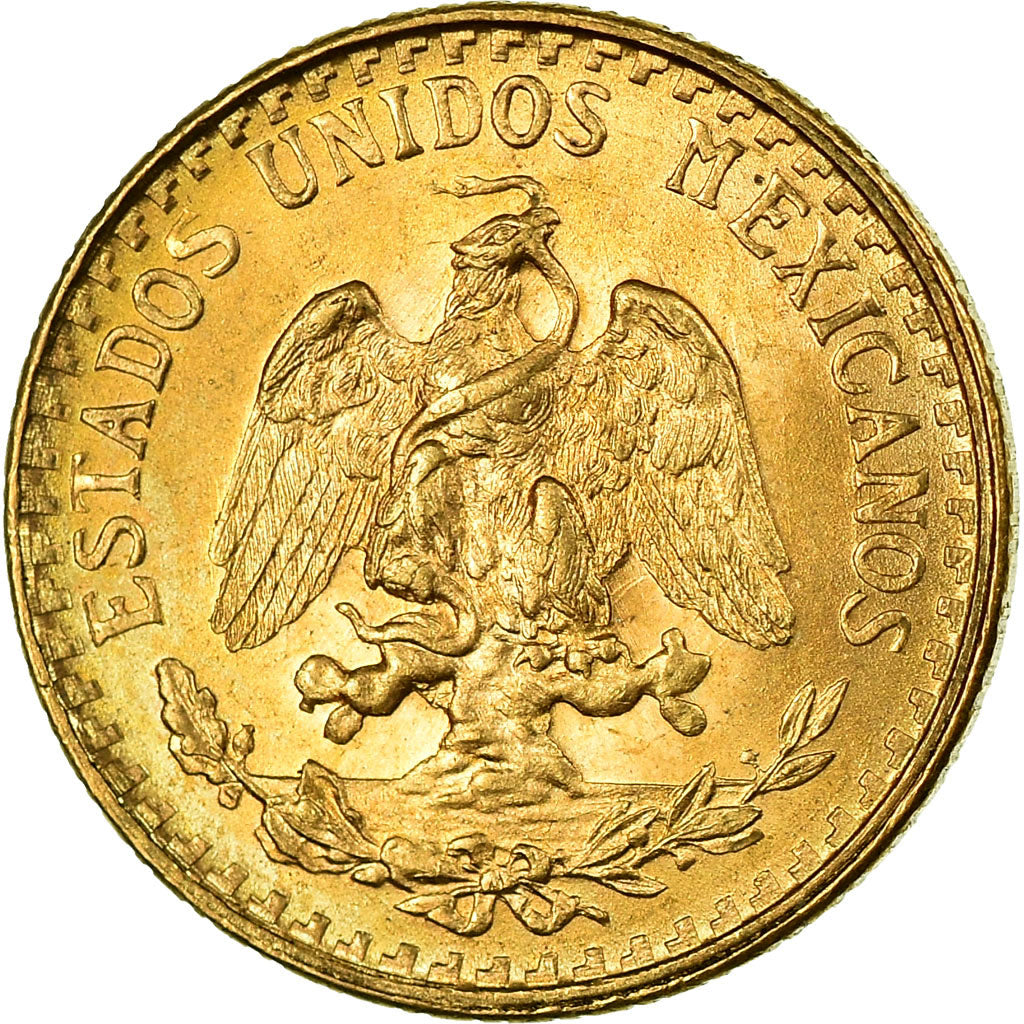 Coin, Mexico, 2 Pesos, 1945, Mexico City, MS(63), Gold, KM:461