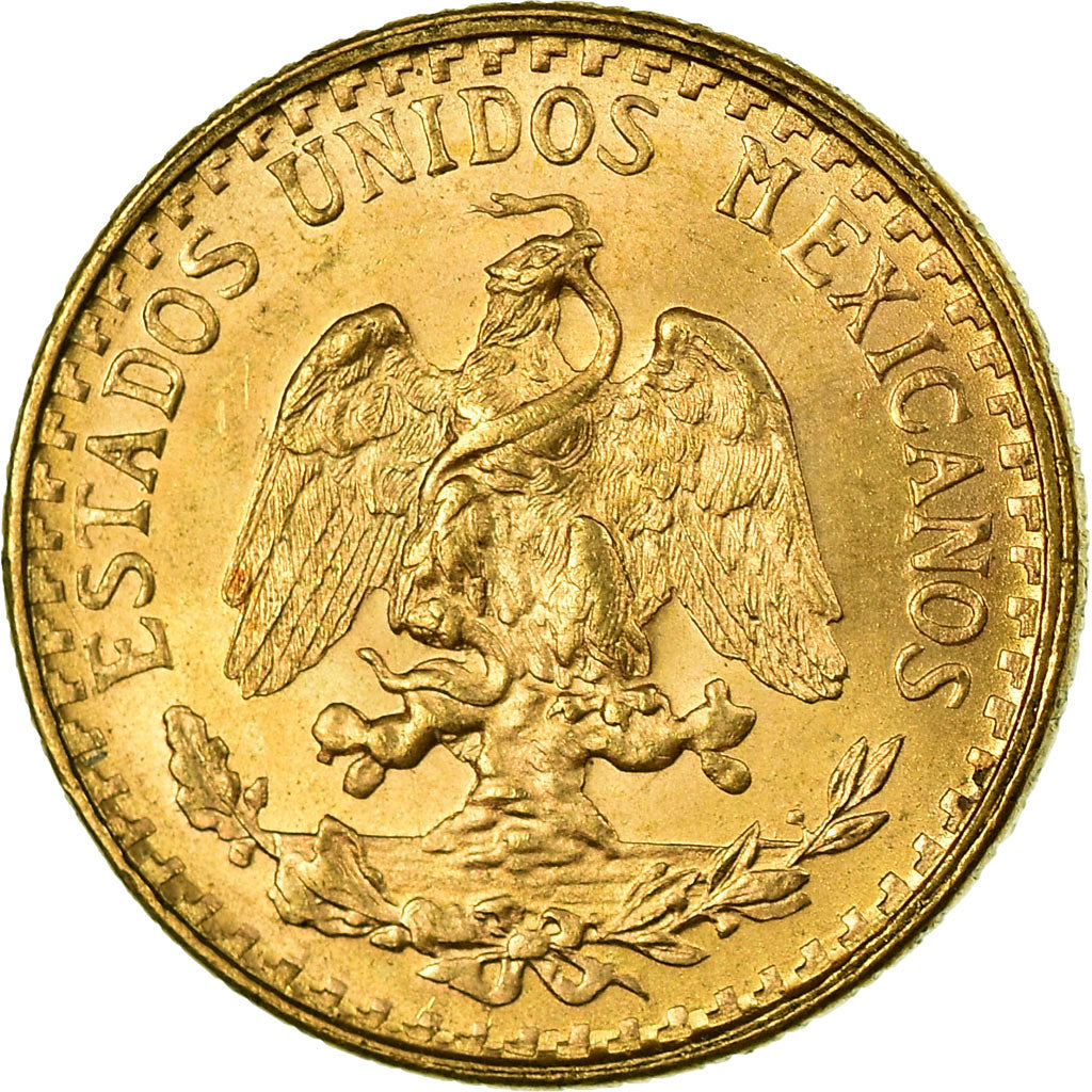Coin, Mexico, 2 Pesos, 1945, Mexico City, MS(63), Gold, KM:461