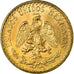 Coin, Mexico, 2 Pesos, 1945, Mexico City, MS(63), Gold, KM:461
