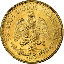 Coin, Mexico, 2 Pesos, 1945, Mexico City, MS(63), Gold, KM:461