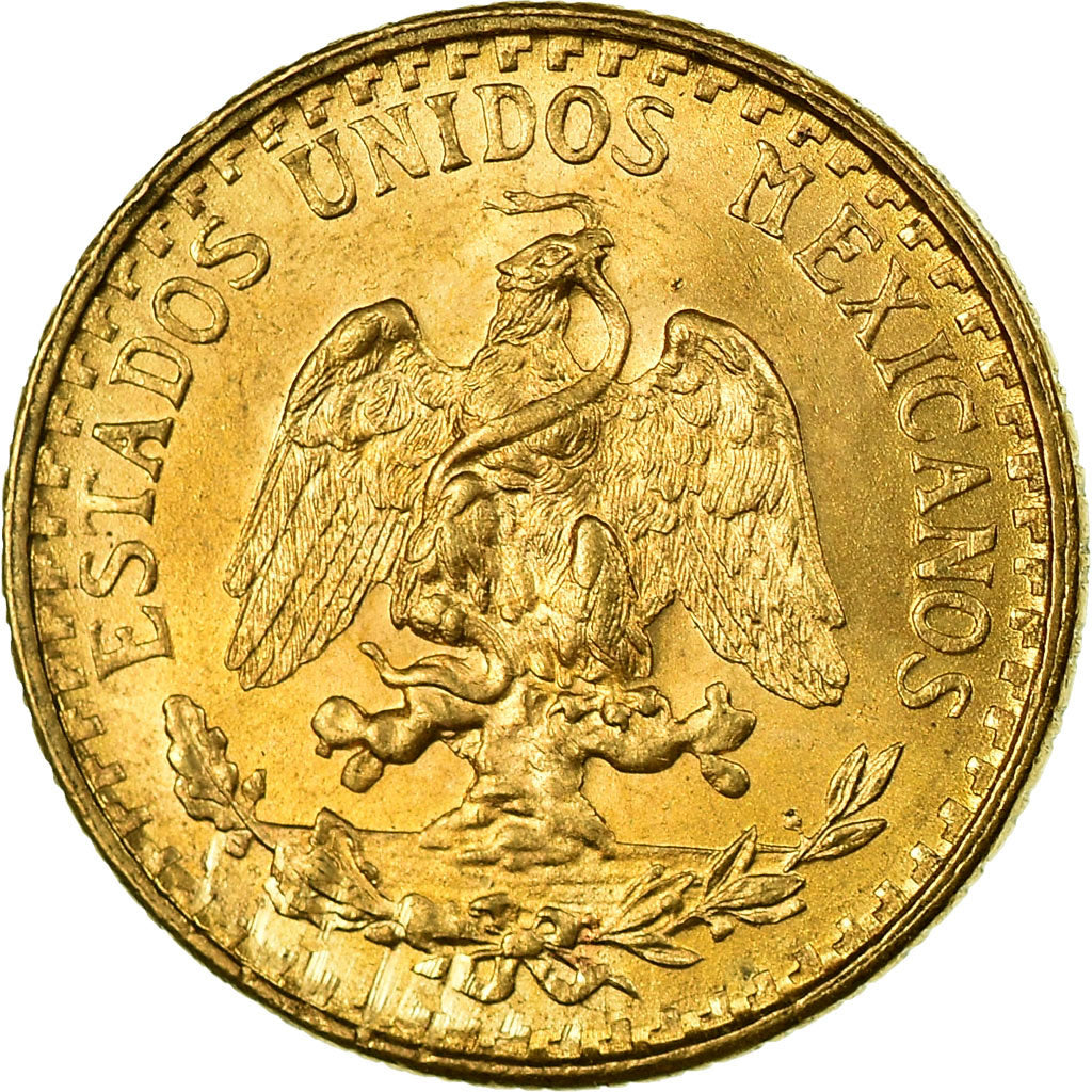 Coin, Mexico, 2 Pesos, 1945, Mexico City, MS(63), Gold, KM:461