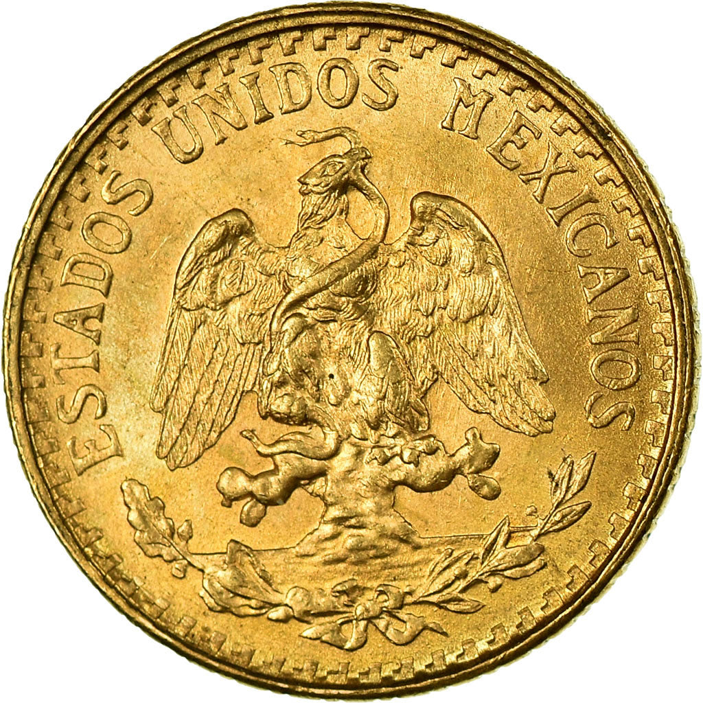 Coin, Mexico, 2 Pesos, 1945, Mexico City, MS(63), Gold, KM:461