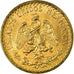 Coin, Mexico, 2 Pesos, 1945, Mexico City, MS(63), Gold, KM:461