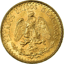 Coin, Mexico, 2 Pesos, 1945, Mexico City, MS(63), Gold, KM:461