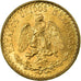 Coin, Mexico, 2 Pesos, 1945, Mexico City, MS(63), Gold, KM:461